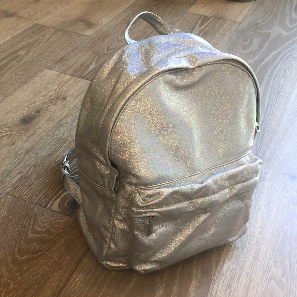 Iridescent Silver Rainbow Mini Backpack - image 1